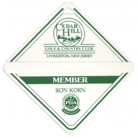 Custom Branded Diamond Plastic Bag Tag (3 9/16"x3 9/16")