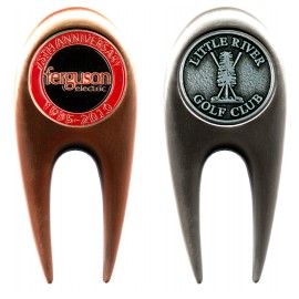 Personalized Contemporary Golf Divot Repair Tool (Die Struck Ball Marker)
