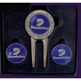Promotional Celtic Divot Tool Gift Set W/ Money Clip, Hat Clip & Extra Ball Marker