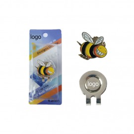 Metal Magnetic Golf Cap Hat Visor Clip Ball Marker Accessory Multiple Patterns with Logo