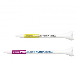 Pride Performance Plain Plastic Golf Tees 2 3/4" - 2 Color Shank Imprint with Logo