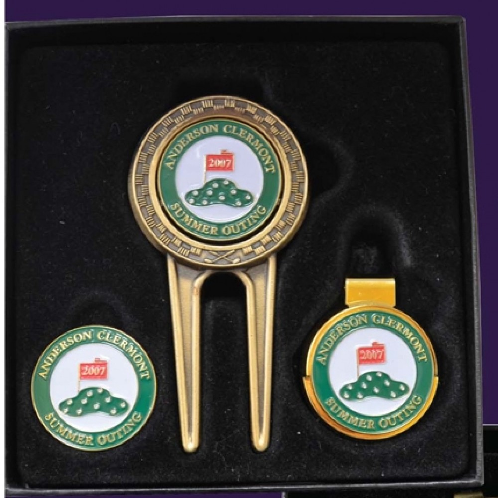 Customized Dimpled Divot Tool W/ Marker Caddy & Extra Ball Marker Gift ...