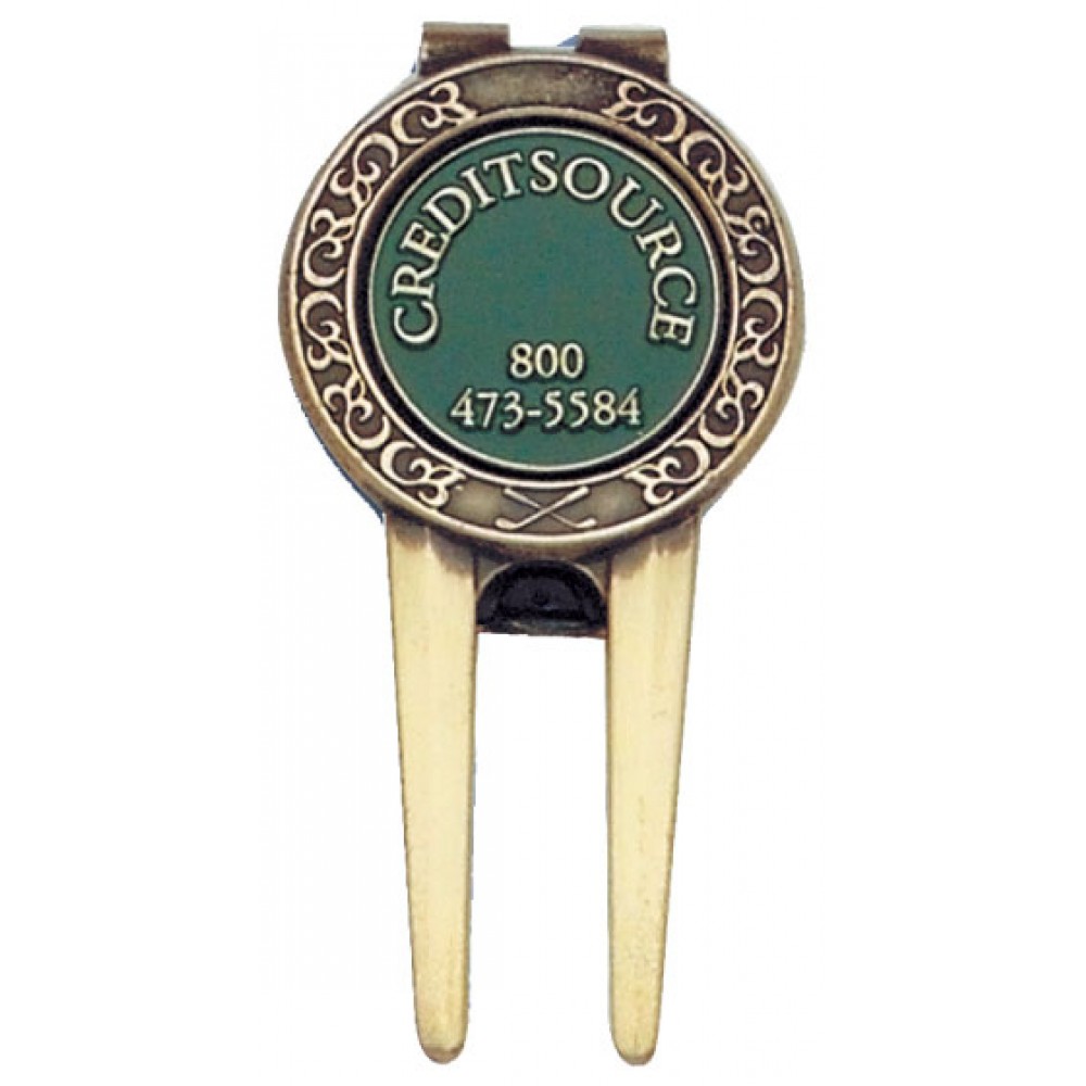 Divot Tool w/ Magnetic Ball Marker & Belt Clip with Logo