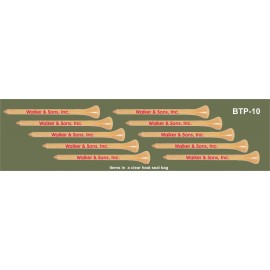 3 1/4" Golf Tee Pack - 10 Piece Set with Logo  3 1/4" Golf Tee Pack - 10 Piece Set with Logo