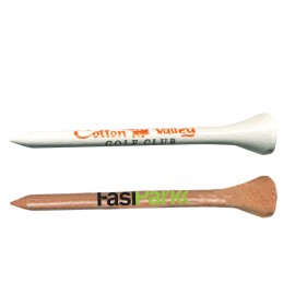 Promotional Pride Premium Wood Imprinted Golf Tee 2 1/8" - 2 Color