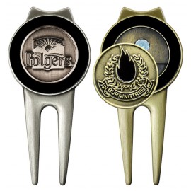 Customized Spectrum Golf Divot Repair Tool w/ Belt Clip (Die Struck Ball Marker)  Customized Spectrum Golf Divot Repair Tool w/ Belt Clip (Die Struck Ball Marker)