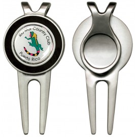 Monza Golf Divot Repair Tool w/ Belt Clip - (Laser Printed Ball Marker) with Logo  Monza Golf Divot Repair Tool w/ Belt Clip - (Laser Printed Ball Marker) with Logo