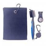 Golf Towel Clean Brush and Divot Repair Tool Set with Logo