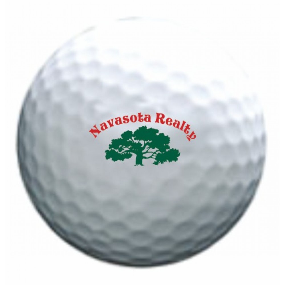 Logo Printed White Virgin Golf Ball (Bulk) with Multi Color Imprint Logo Printed White Virgin Golf Ball (Bulk) with Multi Color Imprint