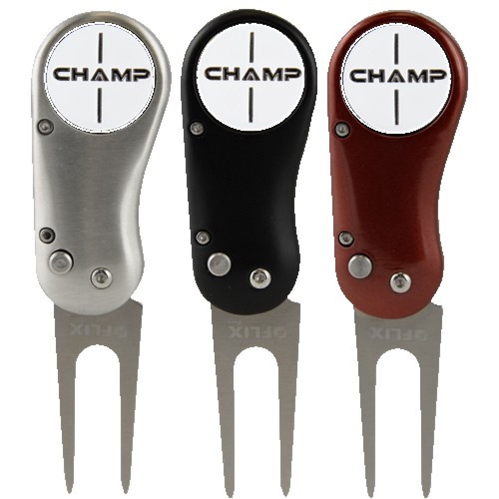 metal Collapsible Divot Tool w/ Dome or Die Struck removable Ball Marker Logo Printed metal Collapsible Divot Tool w/ Dome or Die Struck removable Ball Marker Logo Printed