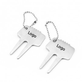 Stainless Steel Golf Divot Repair Tool with Key Chain with Logo  Stainless Steel Golf Divot Repair Tool with Key Chain with Logo