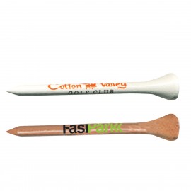 Pride Premium Wood Imprinted Golf Tee 2 3/4" - 2 Color with Logo