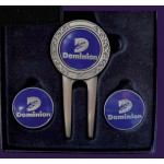Celtic Divot Tool & Marker Caddy w/ Extra Ball Marker Gift Set with Logo