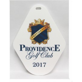 Customized Twinner Teardrop Plastic Bag Tag (4"x5 3/8") with Multi Color Imprint  Customized Twinner Teardrop Plastic Bag Tag (4"x5 3/8") with Multi Color Imprint