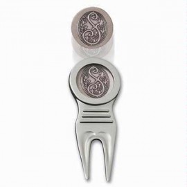 Personalized Spring Repair Tool Nickel w/ Nickel Silver 1" Ball Marker  Personalized Spring Repair Tool Nickel w/ Nickel Silver 1" Ball Marker