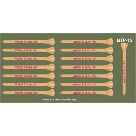 Promotional 3 1/4" Golf Tee Pack - 15 Piece Set