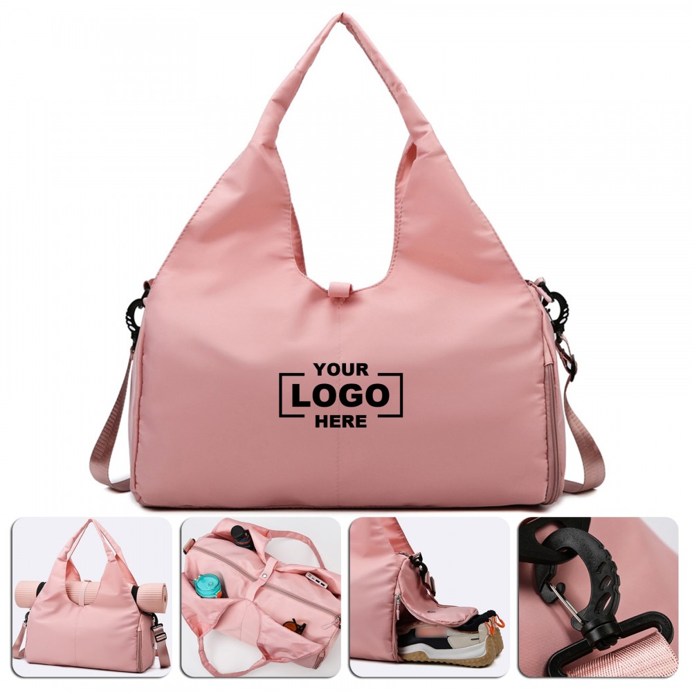 Customized Light Yoga Gym Duffel Bag with Shoe Compartment Customized Light Yoga Gym Duffel Bag with Shoe Compartment