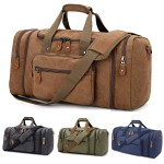 50L Canvas Duffle Bag. with Logo