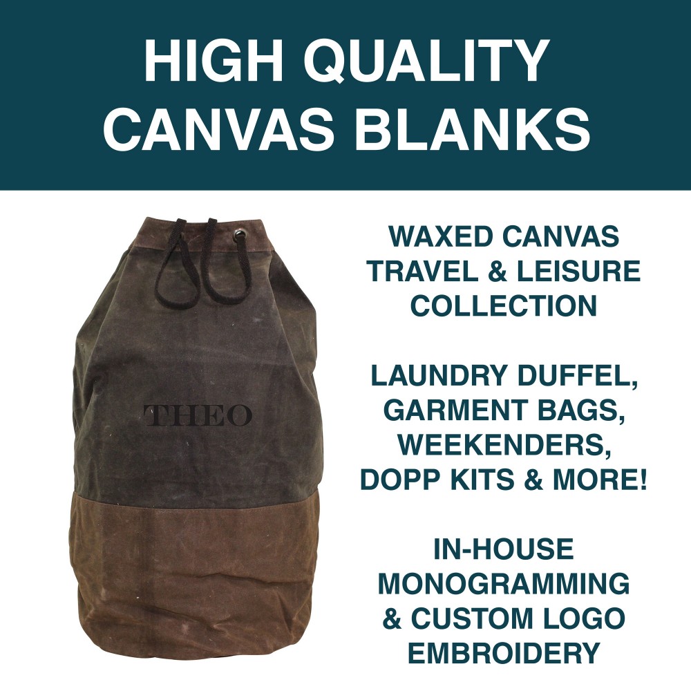 Waxed Canvas Laundry Duffel Olive Custom Branded Waxed Canvas Laundry Duffel Olive Custom Branded