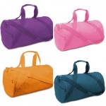 Medium Eco Friendly Fashion Barrel Duffel Bag with Logo