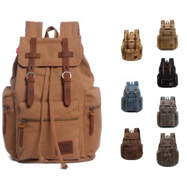 Canvas Bag Double Shoulder Backpacks with Logo