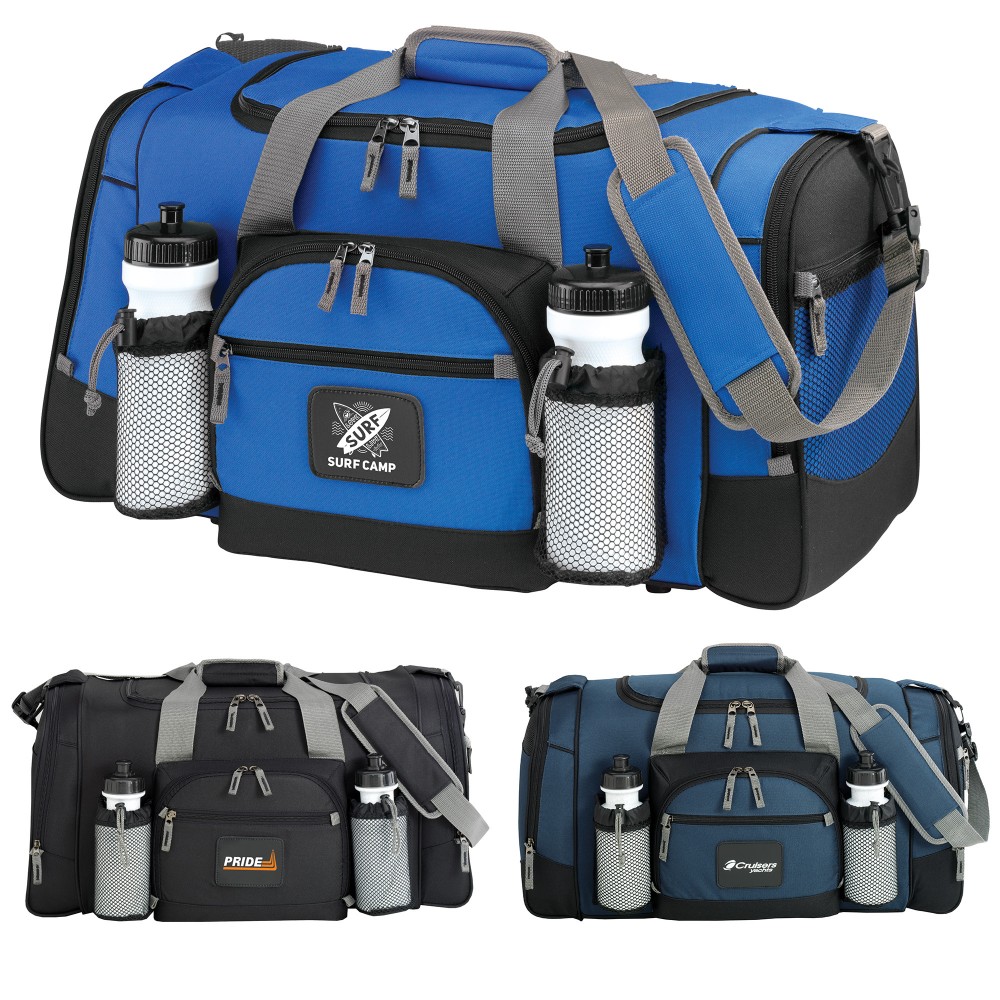 Promotional Expedition Duffel Bag with Shoe Compartment - 25", 600D Polyester (3 Colors) Promotional Expedition Duffel Bag with Shoe Compartment - 25", 600D Polyester (3 Colors)