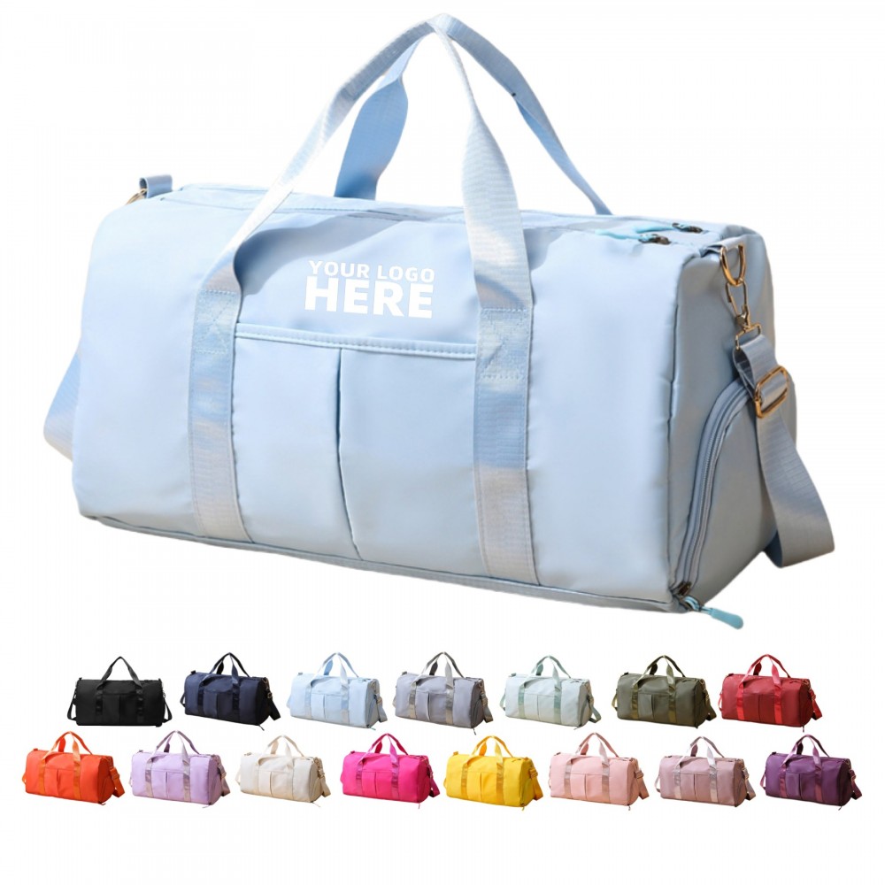 Waterproof Dufflebag With Shoe And Wet Clothes Compartments with Logo Waterproof Dufflebag With Shoe And Wet Clothes Compartments with Logo