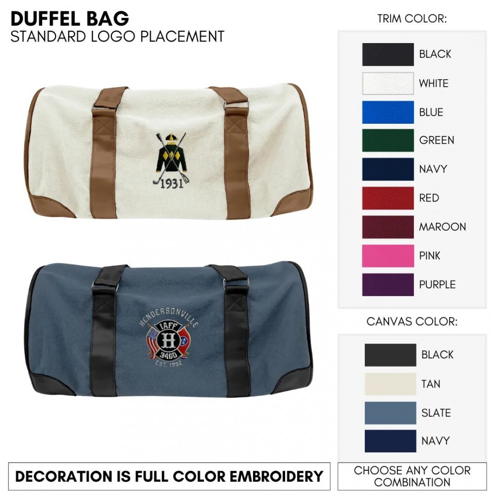 Customizable Duffel Bag With Your Logo Embroidered with Logo Customizable Duffel Bag With Your Logo Embroidered with Logo