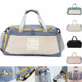 Logo Branded Dry Wet Separated Duffel Bag  Logo Branded Dry Wet Separated Duffel Bag