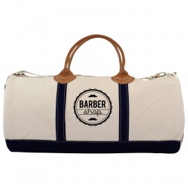 Logo Branded Round Travel Duffel Navy  Logo Branded Round Travel Duffel Navy