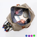 Synthetic Leather Duffel Bag with Logo