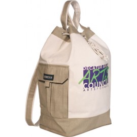 Promotional Canvas Travel Duffel Bag Shoulder Bag Drawstring Backpack Gift Promo Swag 12 oz Sand Beige (18x19x8)  Promotional Canvas Travel Duffel Bag Shoulder Bag Drawstring Backpack Gift Promo Swag 12 oz Sand Beige (18x19x8)