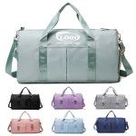 Dry And Wet Separation Travel Duffel Bag with Shoes Compartment with Logo