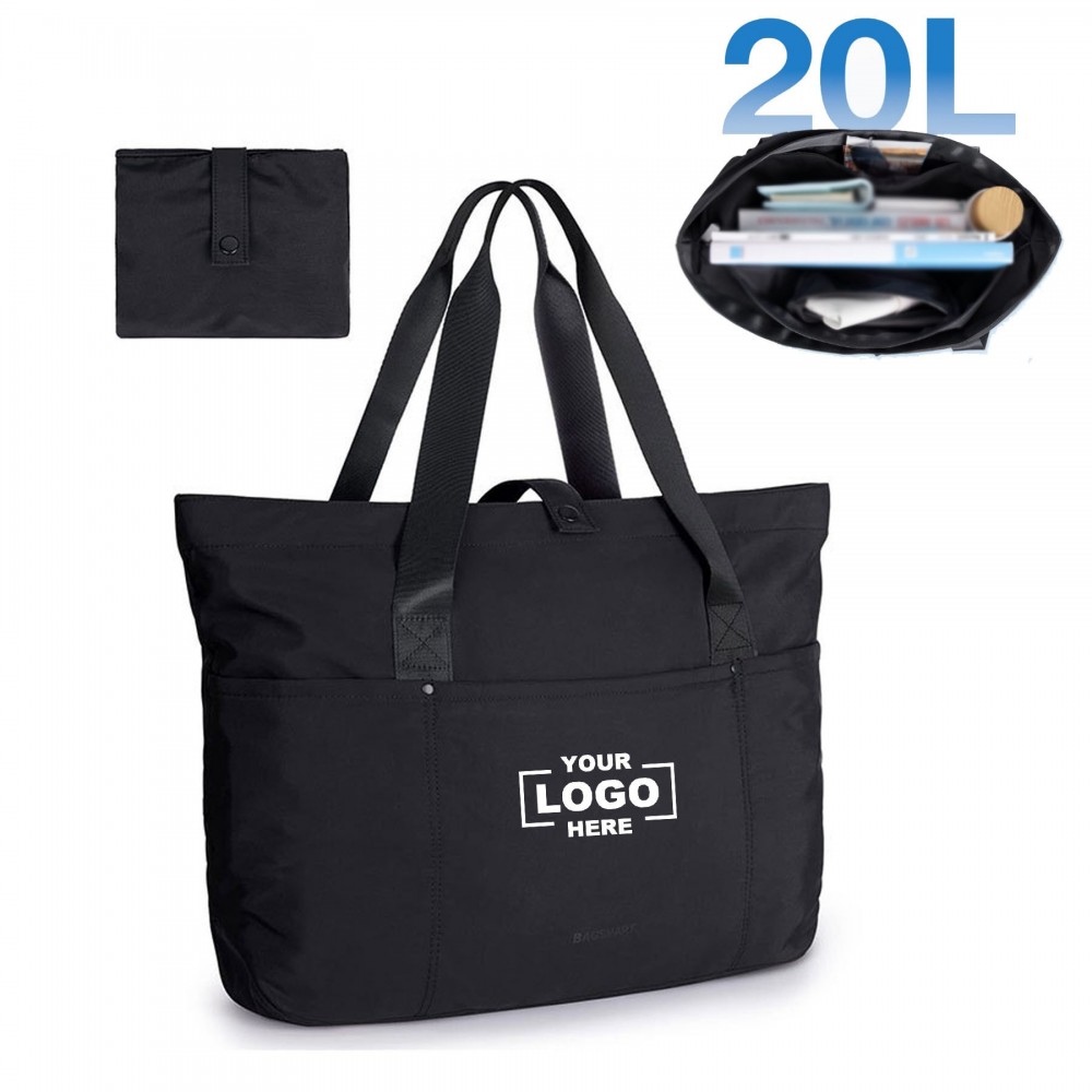 Custom Compact Foldable Travel Tote Custom Compact Foldable Travel Tote