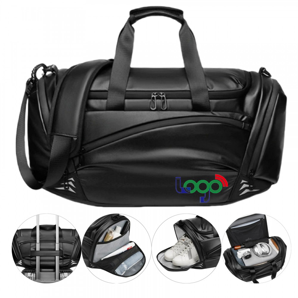 Faux-Leather Journey Holdall with Logo Faux-Leather Journey Holdall with Logo