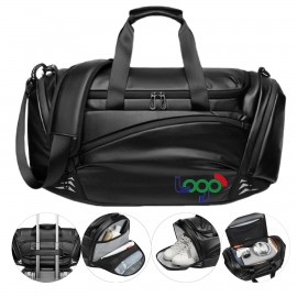 Faux-Leather Journey Holdall with Logo