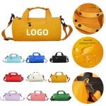 Logo Branded Cylindrical Leisure Travel Duffel Bag