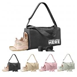 Small Gym Bag With Shoe Compartment with Logo  Small Gym Bag With Shoe Compartment with Logo
