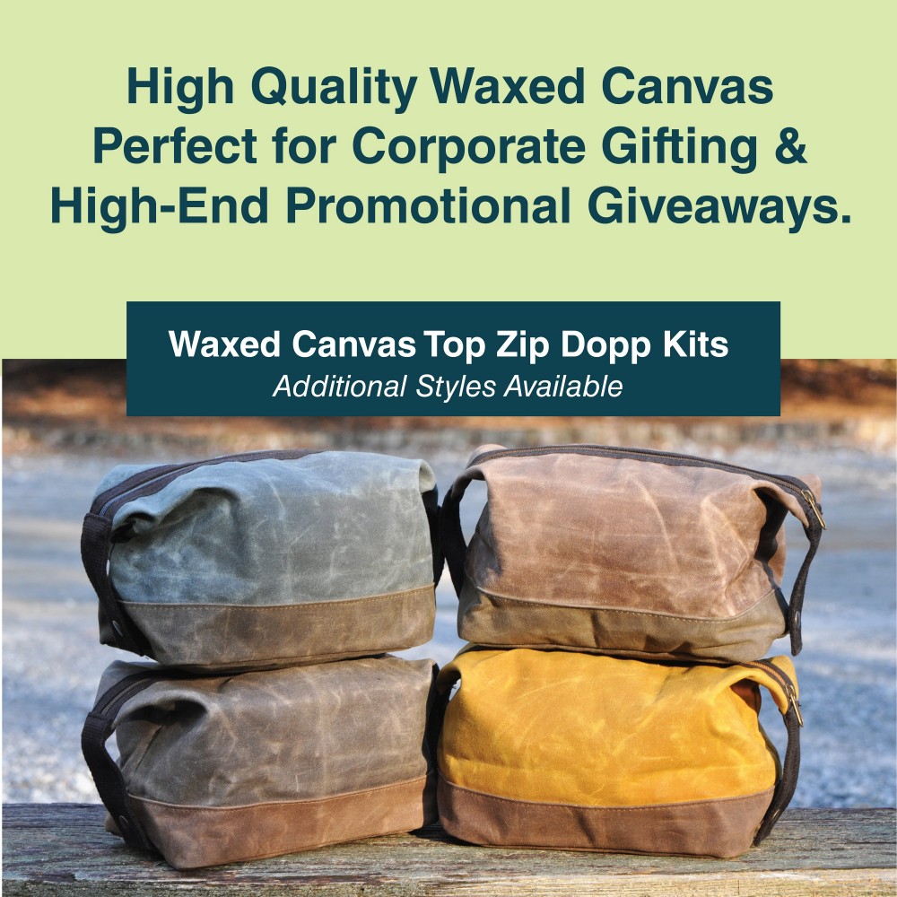 Waxed Canvas Weekender Solid Khaki & Olive Custom Imprinted Waxed Canvas Weekender Solid Khaki & Olive Custom Imprinted