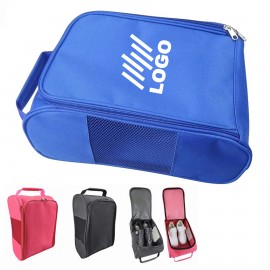 Logo Branded Portable Travel Shoe Bags With Zipper Closure  Logo Branded Portable Travel Shoe Bags With Zipper Closure