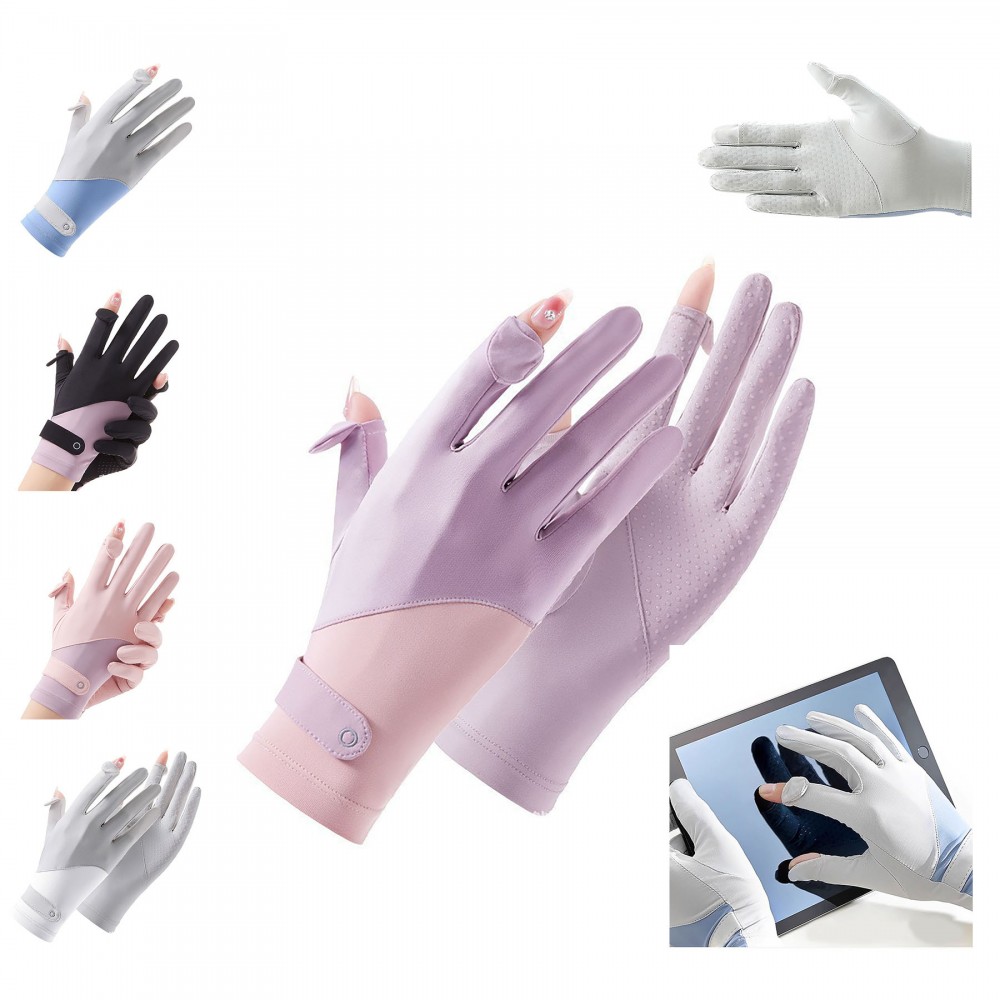 Women UV Protection Gloves with Logo