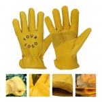Custom Durable Genuine Leather Protective Work Gloves 9.9"