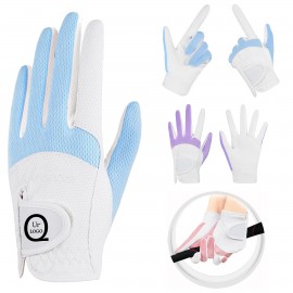 Logo Branded Pu Stretch Junior Golf Gloves