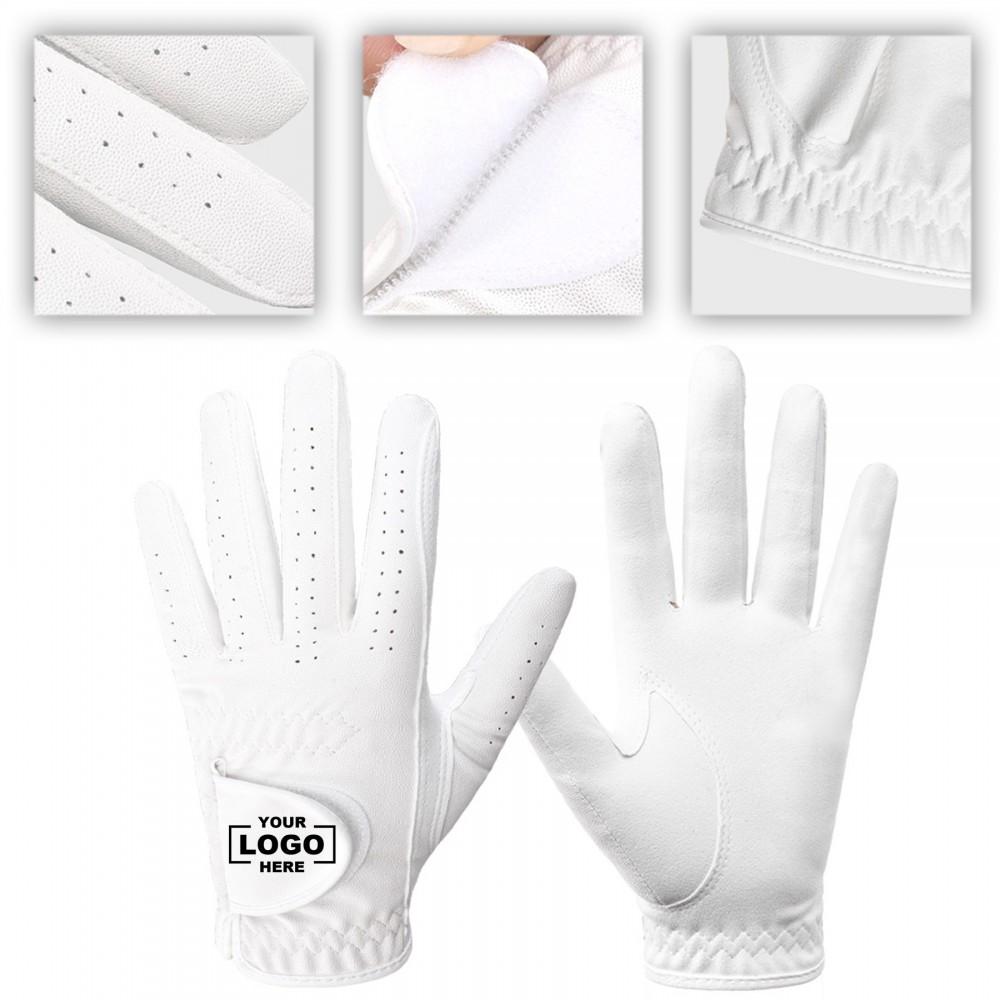 Golf Glove with FiberSof Backing with Logo Golf Glove with FiberSof Backing with Logo