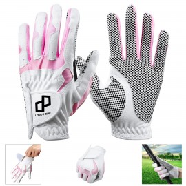 Women'S Microfiber Non-Slip Grain Breathable Golf Gloves with Logo