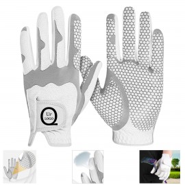 Sheepskin Stretch Lycra Left Hand Men'S Golf Glove with Logo