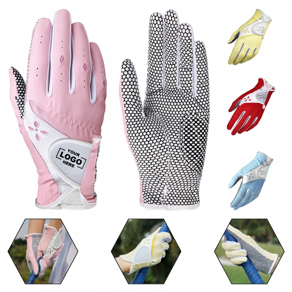 Women's Leather Golf Gloves with Logo