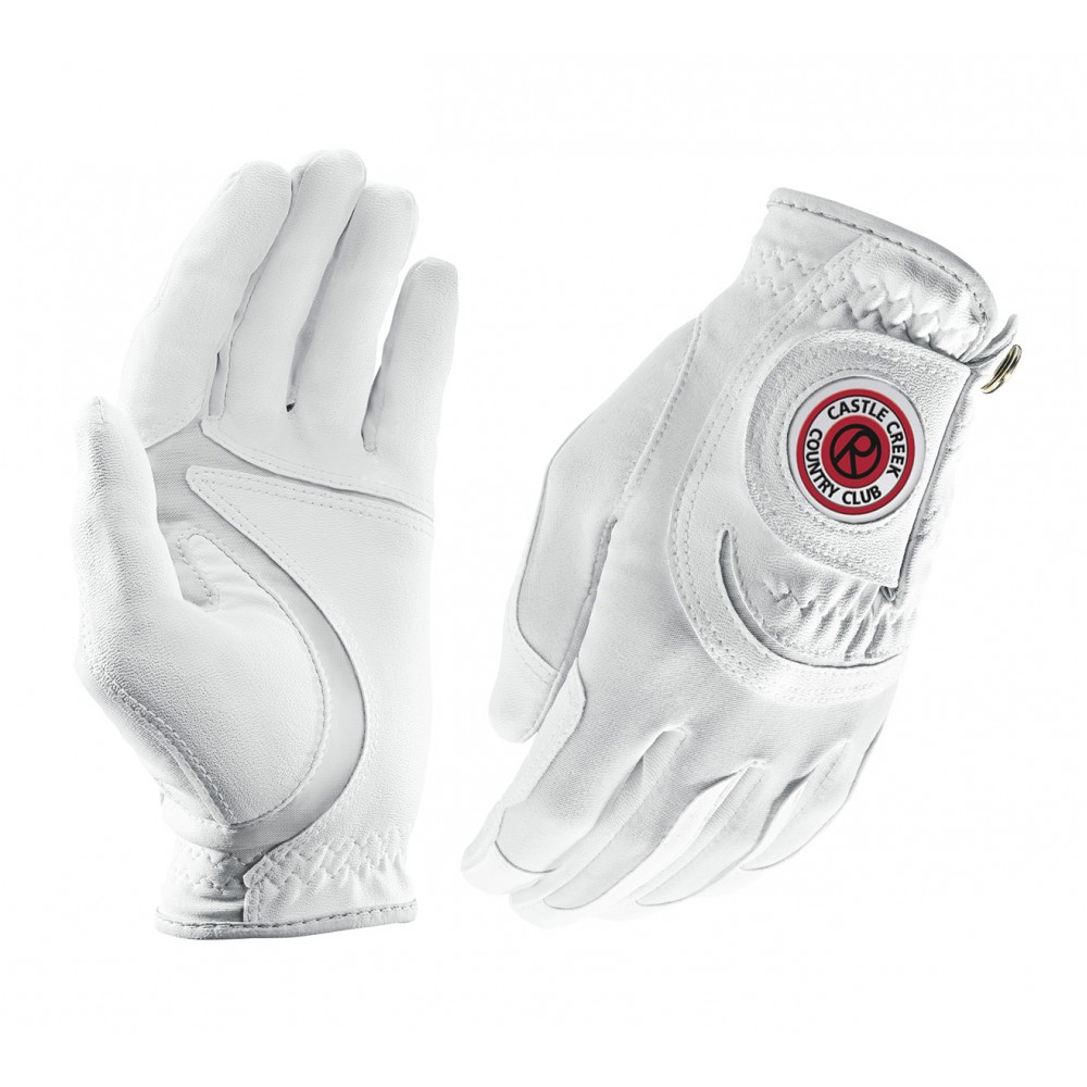 Wilson Staff Ladies FIT-ALL Golf Glove - Pad Printed Tab Logo Printed Wilson Staff Ladies FIT-ALL Golf Glove - Pad Printed Tab Logo Printed