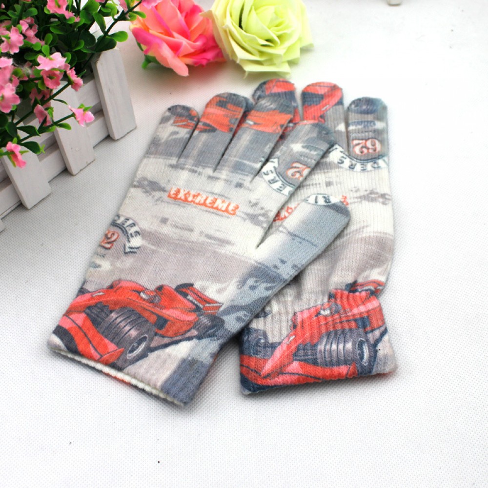 Custom Imprinted Full Color 3D Printing Knit Gloves Custom Imprinted Full Color 3D Printing Knit Gloves