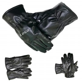 Autumn & Winter Warm Leather Gloves with Logo